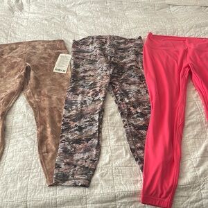Lululemon Align pants, three pair, size 14